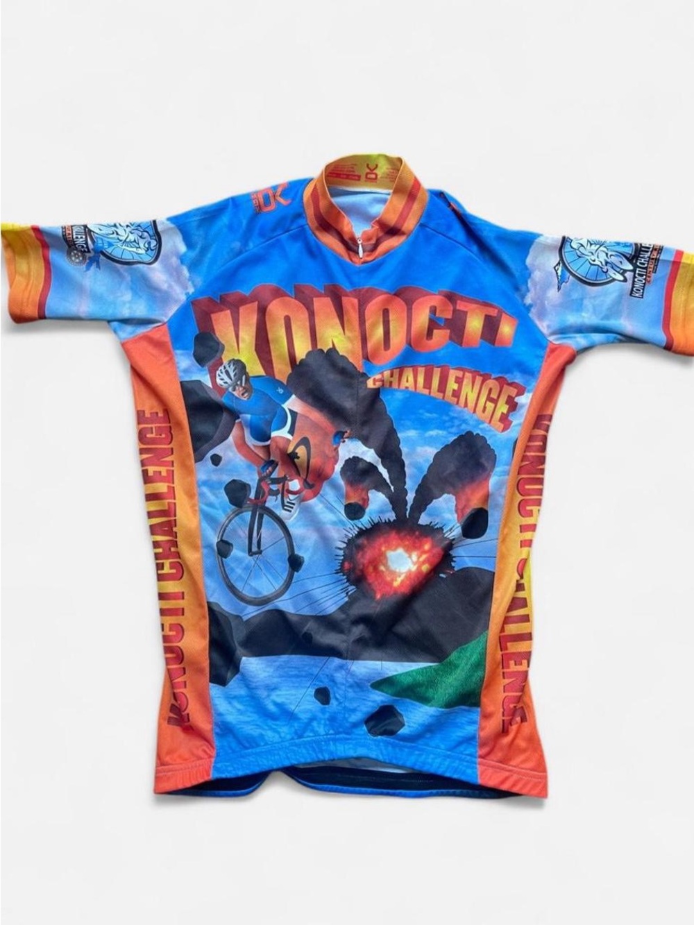 VOmax Konocti Challenge Volcano Graphic Cycling Jersey Full Zip Mens XS Bike